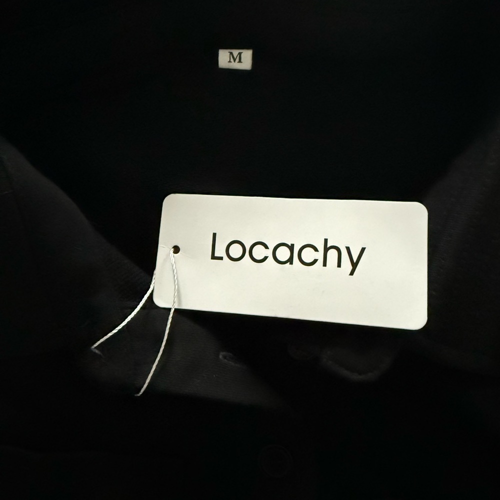 Women's Black Button Down Shirt - Picture 2 of 2